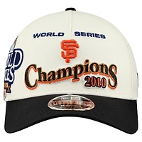 Men's New Era  Cream/Black San Francisco Giants World Series 9FORTY M-Crown A-Frame Adjustable Hat