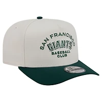 Men's New Era  Cream/Dark Green San Francisco Giants Chrome A-Frame 9FIFTY Snapback Hat