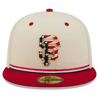 Men's New Era Cream/Red San Francisco Giants USA 250 Fourth of July 59FIFTY Fitted Hat