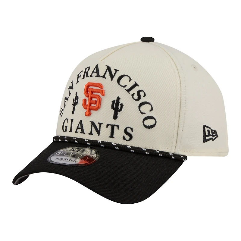 Men's New Era Cream San Francisco Giants 2026 Spring Training Fan Pack Rope A-Frame 9FORTY Adjustable Hat