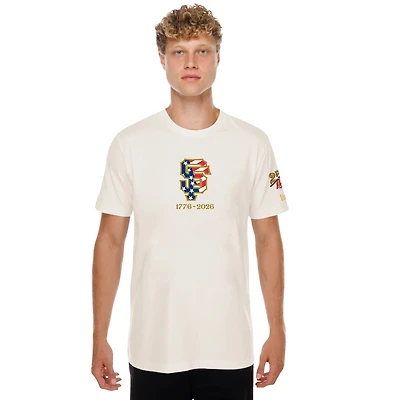 T-shirt New Era crème pour homme, San Francisco Giants, 250e anniversaire du 4 juillet