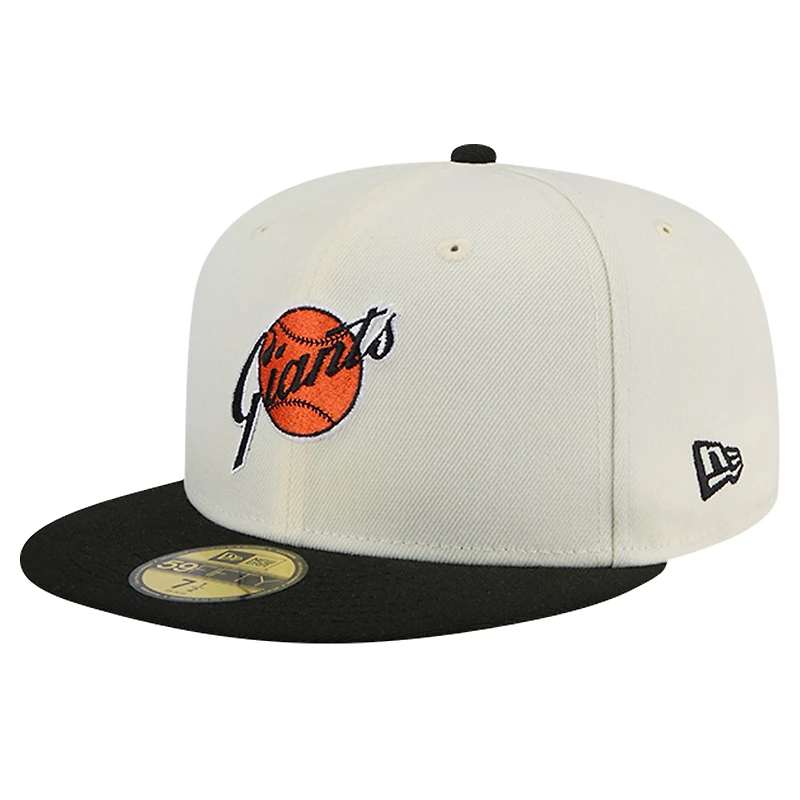 Casquette ajustée New Era 59FIFTY pour homme, couleur crème, collection Cooperstown, des Giants de San Francisco