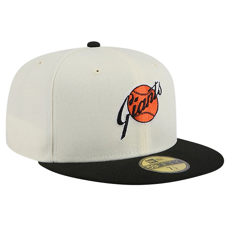 Casquette ajustée New Era 59FIFTY pour homme, couleur crème, collection Cooperstown, des Giants de San Francisco