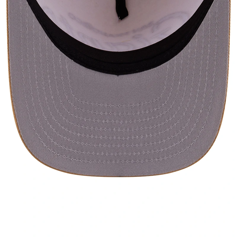 Men's New Era Cream San Francisco Giants Herringbone 9FIFTY A-Frame Snapback Hat