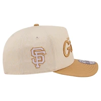 Men's New Era  Cream San Francisco Giants Herringbone 9FIFTY A-Frame Snapback Hat