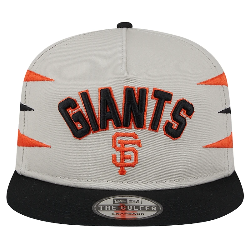 Men's New Era Cream San Francisco Giants Iron Golfer Snapback Hat
