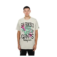 Men's New Era  Cream San Francisco Giants Lifestyle Punk Core T-Shirt