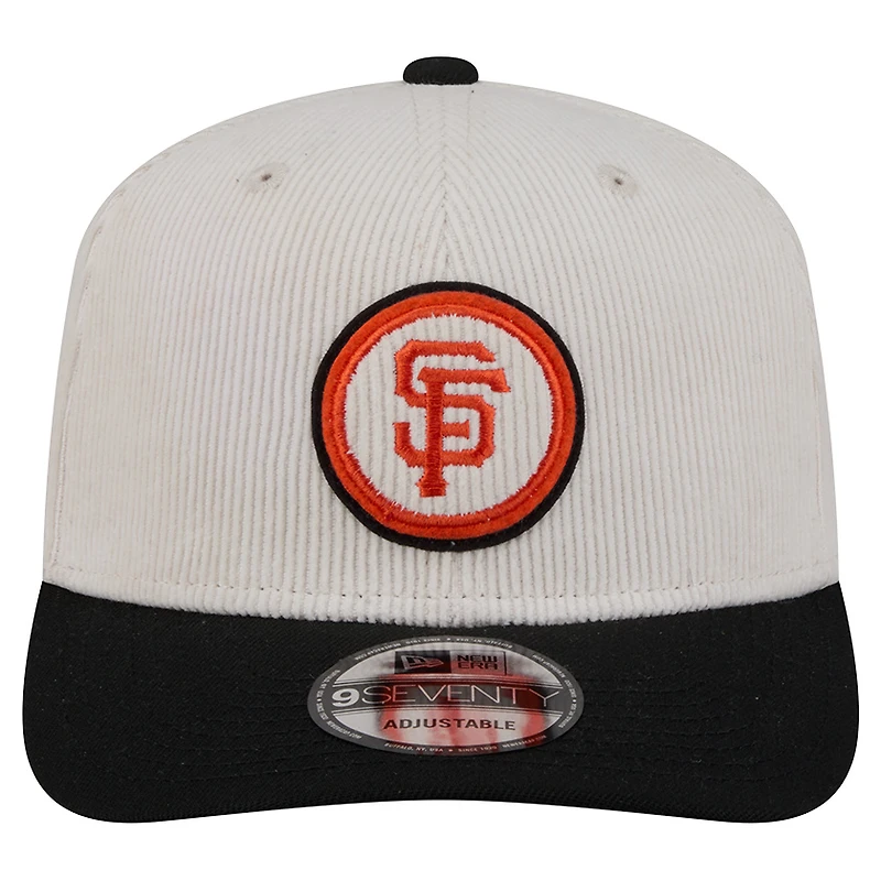Casquette ajustable New Era 9SEVENTY crème des Giants de San Francisco pour homme