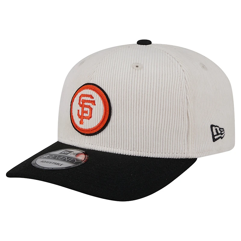 Casquette ajustable New Era 9SEVENTY crème des Giants de San Francisco pour homme