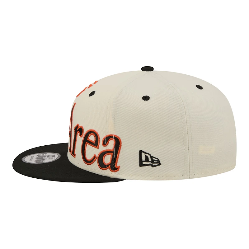 Casquette snapback New Era crème San Francisco Giants surdimensionnée avec slogan 9FIFTY pour homme