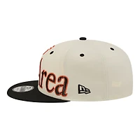 Casquette snapback New Era crème San Francisco Giants surdimensionnée avec slogan 9FIFTY pour homme