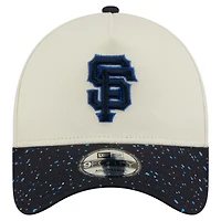 Men's New Era  Cream San Francisco Giants Speckle A-Frame 9FORTY Adjustable Hat