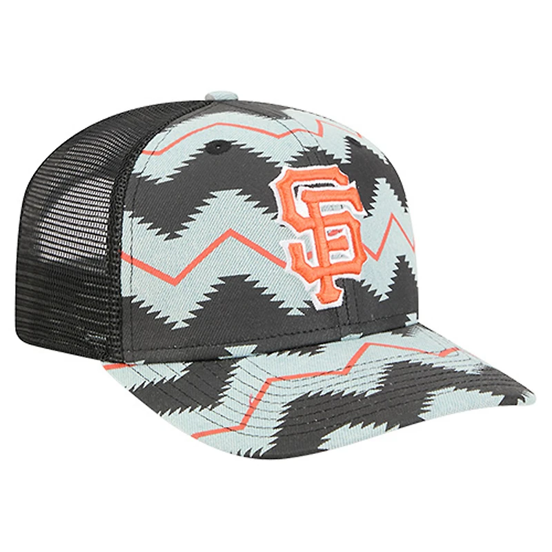 Casquette ajustable New Era 9SEVENTY en denim/noir pour homme des San Francisco Giants Aztec Denim