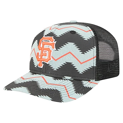 Men's New Era Denim/Black San Francisco Giants Aztec Denim 9SEVENTY Adjustable Hat