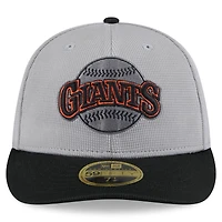 Casquette d'entraînement au bâton à profil bas 59FIFTY pour homme New Era gris/noir San Francisco Giants 2025