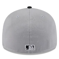 Casquette d'entraînement au bâton à profil bas 59FIFTY pour homme New Era gris/noir San Francisco Giants 2025