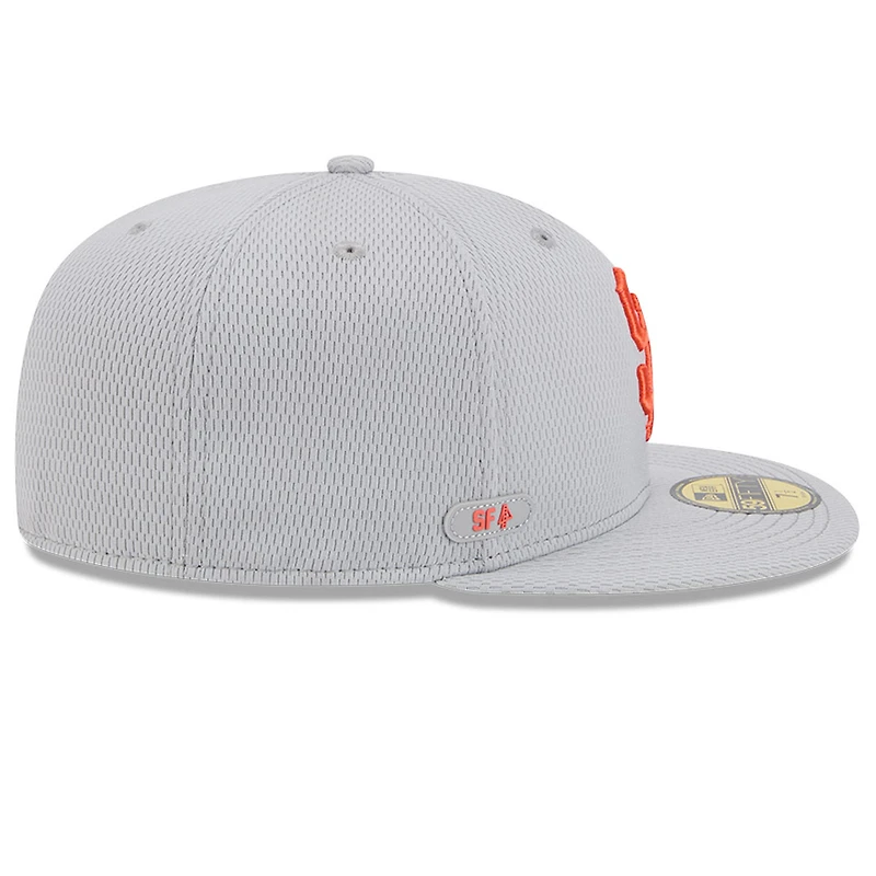 Men's New Era Gray San Francisco Giants 2025 MLB Clubhouse 59FIFTY Fitted Hat