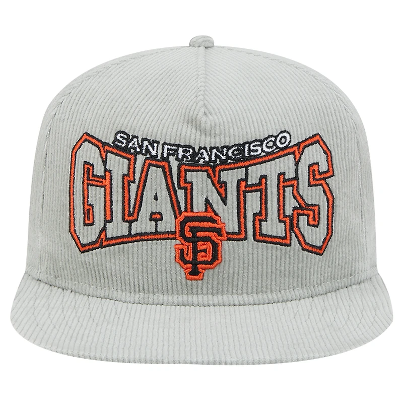 Men's New Era Gray San Francisco Giants Corduroy Golfer Snapback Hat