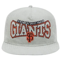 Men's New Era Gray San Francisco Giants Corduroy Golfer Snapback Hat