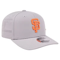 Men's New Era Gray San Francisco Giants Laser Perforated 9SEVENTY Adjustable Hat