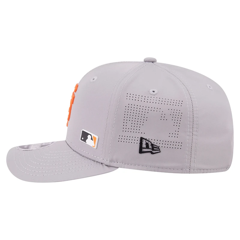 Men's New Era Gray San Francisco Giants Laser Perforated 9SEVENTY Adjustable Hat