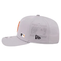 Men's New Era Gray San Francisco Giants Laser Perforated 9SEVENTY Adjustable Hat