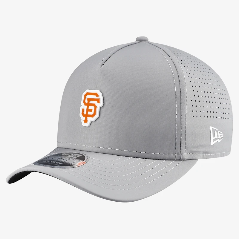 Men's New Era Gray San Francisco Giants Micro Logo 9FORTY M-Crown A-Frame Adjustable Hat