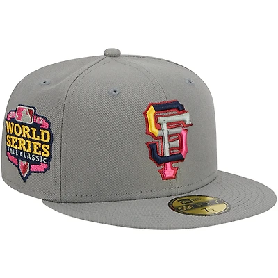 Men's New Era Gray San Francisco Giants Multi Color Pack 59FIFTY Fitted Hat