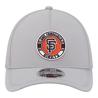 Men's New Era Gray San Francisco Giants Patch 39THIRTY A-Frame M-Crown Perforated Flex Hat