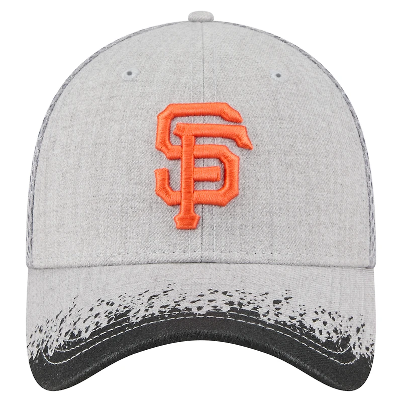Men's New Era Gray San Francisco Giants Visor Paint Splatter 39THIRTY Flex Hat