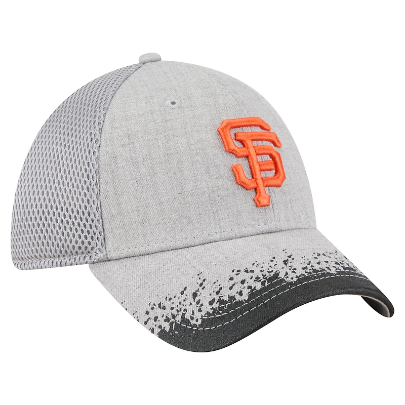 Men's New Era Gray San Francisco Giants Visor Paint Splatter 39THIRTY Flex Hat