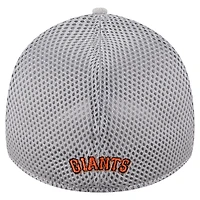 Men's New Era Gray San Francisco Giants Visor Paint Splatter 39THIRTY Flex Hat