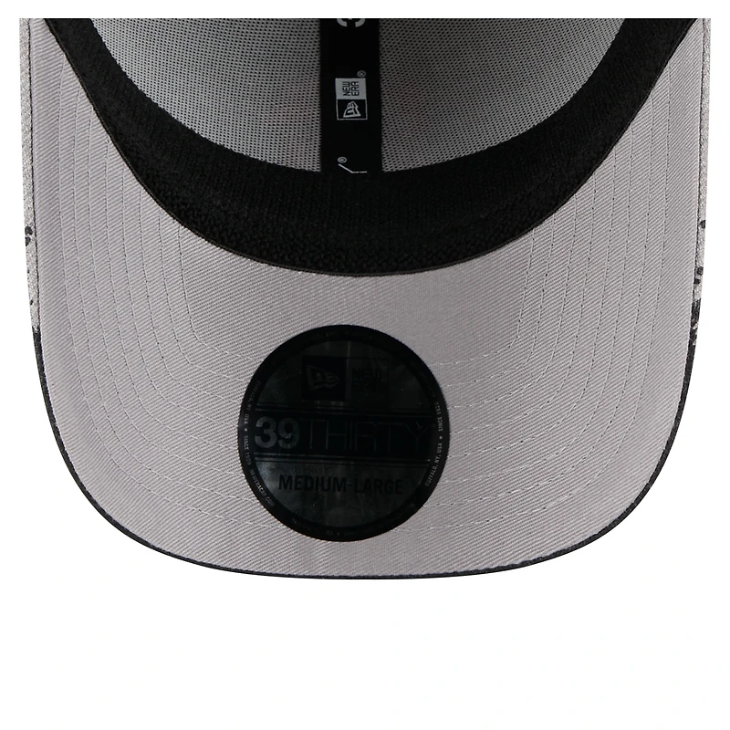 Men's New Era Gray San Francisco Giants Visor Paint Splatter 39THIRTY Flex Hat