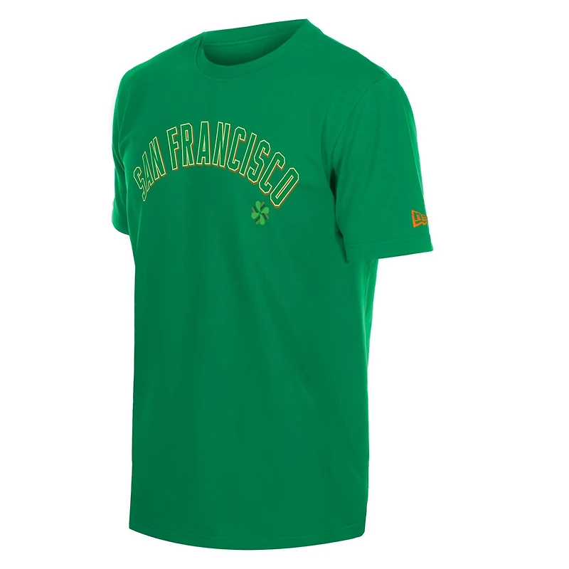 T-shirt New Era vert San Francisco Giants 2026 pour homme, édition spéciale Saint-Patrick