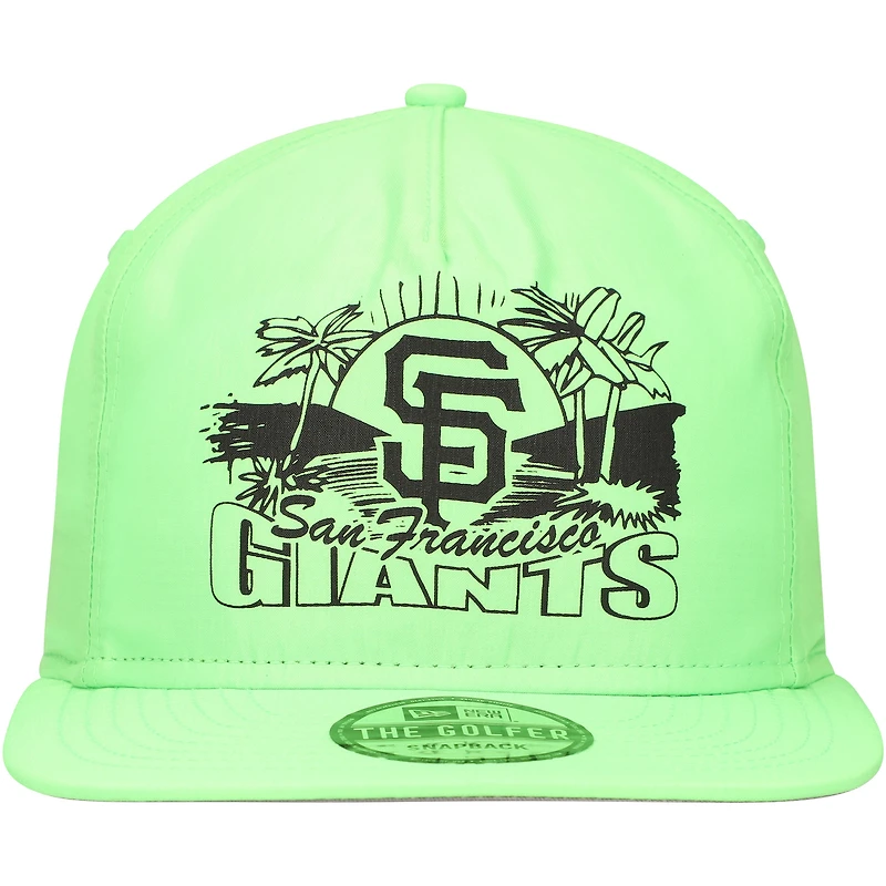 Casquette Snapback de golfeur néon San Francisco Giants New Era pour hommes, verte