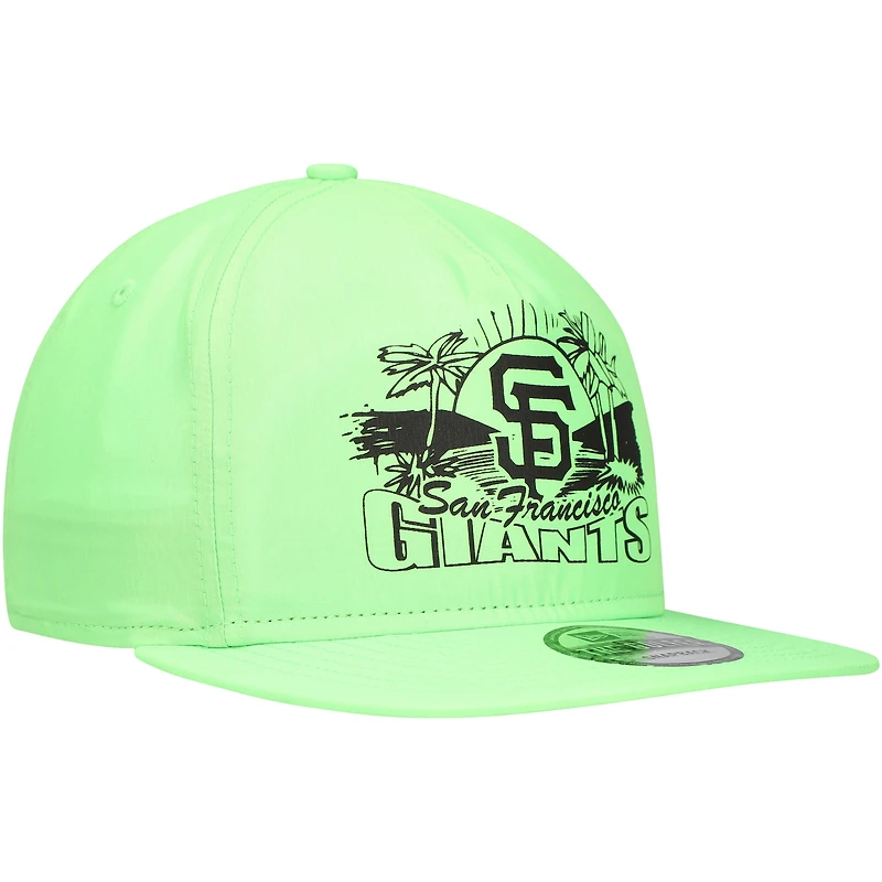 Casquette Snapback de golfeur néon San Francisco Giants New Era pour hommes, verte