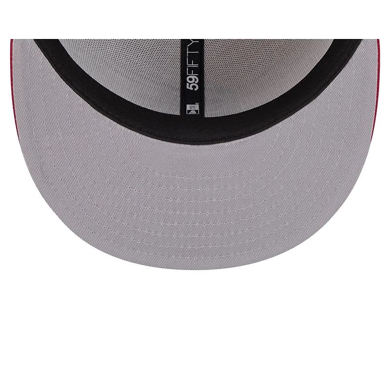 Casquette ajustée 59FIFTY du 4 juillet New Era pour hommes, kaki/rouge, San Francisco Giants 2024