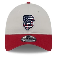 Men's New Era  Khaki/Red San Francisco Giants 2024 Fourth of July 9TWENTY Adjustable Hat