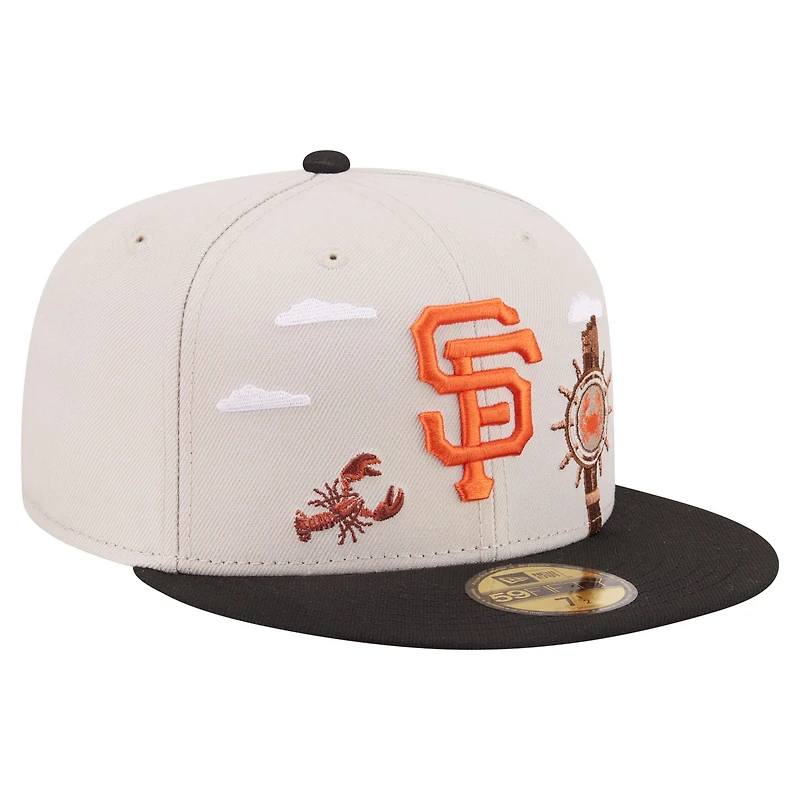 Men's New Era  Khaki San Francisco Giants City Icon 59FIFTY Fitted Hat