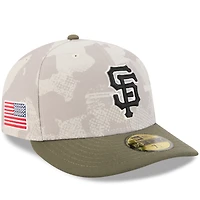 Casquette ajustée 59FIFTY pour homme New Era beige clair/olive, édition 2025 des Giants de San Francisco, Armed Forces Day