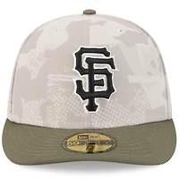 Casquette ajustée 59FIFTY pour homme New Era beige clair/olive, édition 2025 des Giants de San Francisco, Armed Forces Day