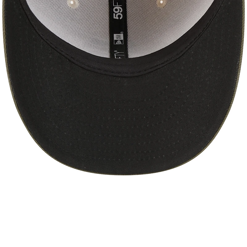 Casquette ajustée 59FIFTY pour homme New Era beige clair/olive, édition 2025 des Giants de San Francisco, Armed Forces Day