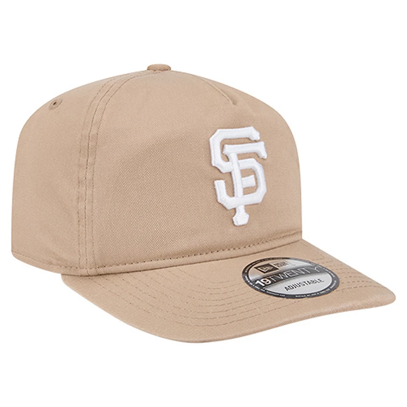 Casquette ajustable New Era Cam 19TWENTY beige clair pour homme des Giants de San Francisco