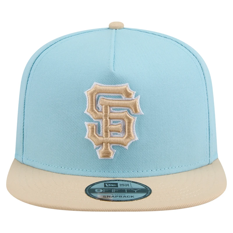 Casquette snapback A-Frame 9FIFTY bleu clair/beige clair New Era pour homme, coloris San Francisco Giants
