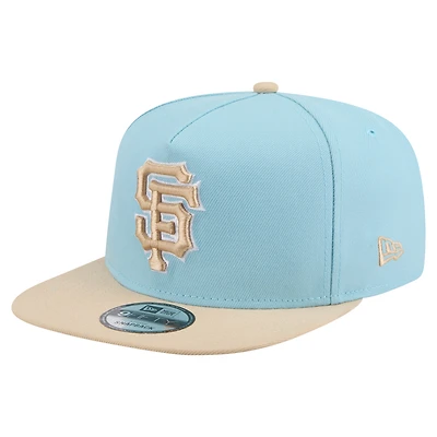 Men's New Era Light /Light Beige San Francisco Giants Color Pack A-Frame 9FIFTY Snapback Hat