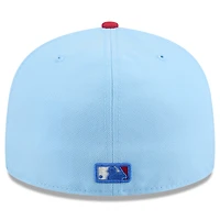 Casquette ajustée New Era 59FIFTY bleu clair/rouge pour homme des Giants de San Francisco 2025, 4 juillet