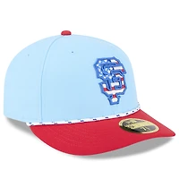 Men's New Era Light Blue/Red San Francisco Giants 2025 Fourth of July Low Profile 59FIFTY Fitted Hat