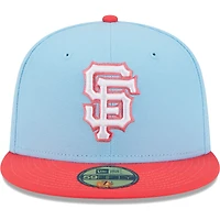 Men's New Era Light Blue/Red San Francisco Giants Spring Color Two-Tone 59FIFTY Fitted Hat