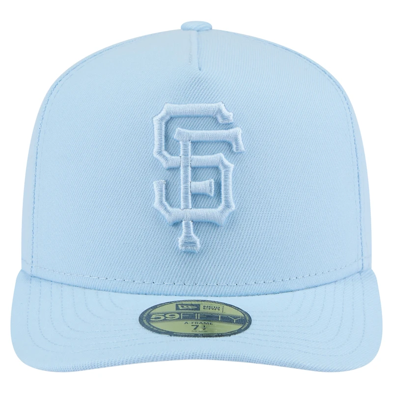 Casquette ajustée New Era 59FIFTY bleu clair pour homme, coloris A-Frame, des Giants de San Francisco