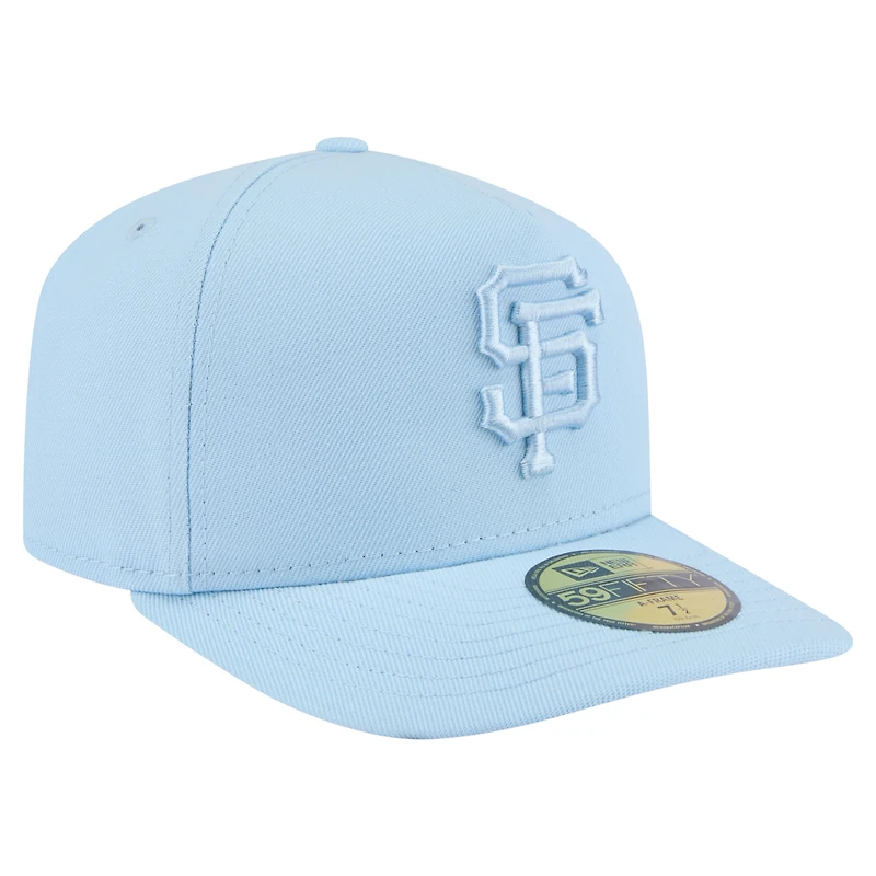 Casquette ajustée New Era 59FIFTY bleu clair pour homme, coloris A-Frame, des Giants de San Francisco